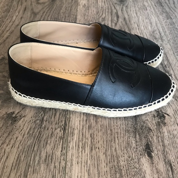 Chanel espadrilles black leather - Picture 8 of 8